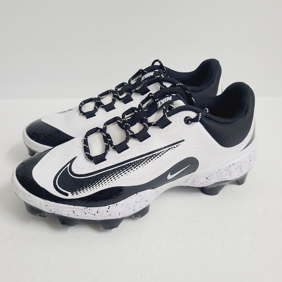 NEW Nike Alpha Huarache Elite 4 Low MCS Baseball Cleats FD6255-108 Size 9 White